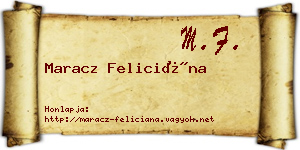Maracz Feliciána névjegykártya